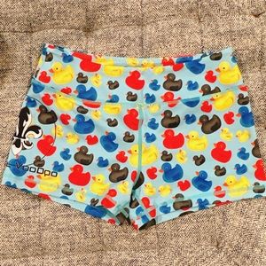 Barbell voodoo rubber duck shorts, NWOT